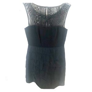 BCBGMaxAzria black beaded cocktail dress